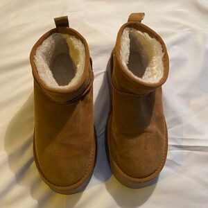 Cozy Tan Suede Ankle Boots